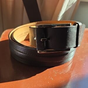 Vintage Giorgio Armani Brown and Tan Leather Belt